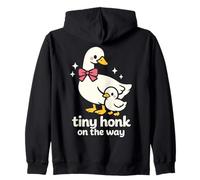 Tiny Honk On The Way Cute Goose Baby Reveal Zip Hoodie