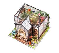 Tiny House Kit | 3d Mini Greenhouse Building Kit | Craft Decor Shelf Room Model for Teens Adults Christmas Halloween Bedroom Library Display