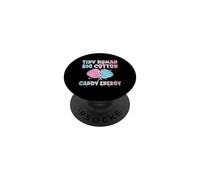 Tiny Human Big Cotton Candy Energy Lover Sweet Treat PopSockets Adhesive PopGrip