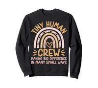 Tiny Human Crew Making Big Difference Pediatric Nurse Gifts Sweatshirt