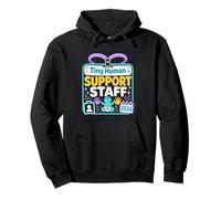 Tiny Human Support Staff 2026 Funny New Aunt Pullover Hoodie