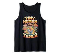 Tiny Human Tamer Funny Parent Quote Tank Top