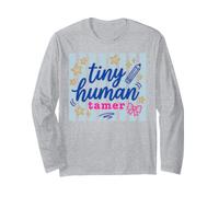 Tiny Human Tamer Funny Preschool Teacher Back to School Long Sleeve T-Shirt
