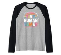 Tiny Human Tamer Retro Vintage Style Raglan Baseball Tee
