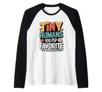 Tiny Humans are My Favorite Pediatrics Raglan Baseball Tee
