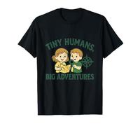 Tiny Humans Big Adventures Explorer Parenting Design T-Shirt