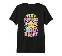 Tiny Humans Big Heart Retro Premium T-Shirt