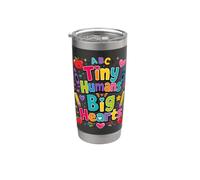 Tiny Humans Big Hearts Teacher Design Stainless Steel Insulated Tumbler