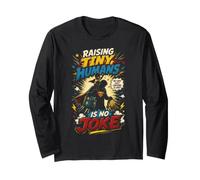 Tiny Humans No Caffeine Love Funny Parent Graphic Long Sleeve T-Shirt