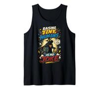 Tiny Humans No Caffeine Love Funny Parent Graphic Tank Top