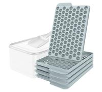 Tiny Ice Tray - Silicone Chilled Water, Mold Reusable Flexible Glaze Cube, 104 Grids Temperature Resistant Container Circle Trays, Freezer With Lid,104 Tray For Chilling Drinks Coffee Juice Cocktail