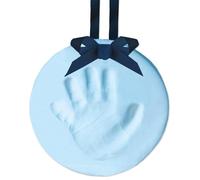 Tiny Ideas Baby Handprint or Footprint DIY Keepsake Ornament Kit, Nursery Décor, Creative Baby Gift, Addition to Baby Registry, Blue