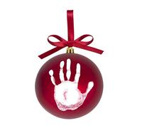 Tiny Ideas Babyprints DIY Handprint or Footprint Ball Ornament, Red