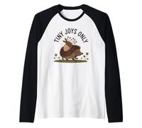 Tiny Joys Only Cute Hedgehog Acorn Floral Nature Raglan Baseball Tee