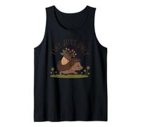Tiny Joys Only Cute Hedgehog Acorn Floral Nature Tank Top