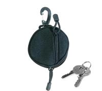 Tiny Key Chain Pouch - Miini Backpack Keychain | Pocket Pocket Key Chain | Oxford Cloth Coin Purso | Miini Nylon Wallet Boys Coin Bag | Sports Wallet A, Black Round, Consulte la descripción, See