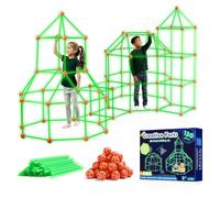 Tiny Land Den Building Kit for Kids - Glow in the Dark Construction Toys | 130Pcs Building Toys for Age 5+, Fort Building Kit for Boys & Girls, Garden Toys, Creative Fort, Play Tent Outdoor, Playhouse