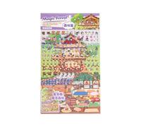 Tiny Landscape Transfers for Scrapbooking Permanent PET Substance Creative Handicraft for Kids and Adults Safe Not Deadly Multiple Layered Craft