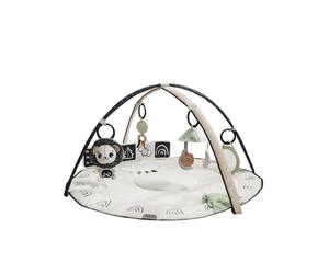 Tiny Love Classic Gymini, 2-in-1 Musical Baby Play Mat, 0+ Months, Baby Play Gym, 20 Activities, Interactive Musical Toy, Adjustable Arches, Black & White Décor