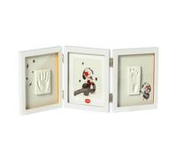 Tiny Love Double Photo Frame, Baby Clay Kit, White, Tiny Creations | Baby Hand and Footprint Kit, Dermatologically Tested, Newborn Gift, All-in-One Kit