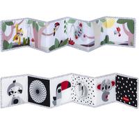 Tiny Love Double-Sided First Book, Soft Baby Book, 0+ Months, Baby Crinkle Book, Black & White Design, 2 Sides, 7 Fun Activities, Supports Senses, Skills & Eyesight, Tummy Time Toy, Boho Chic