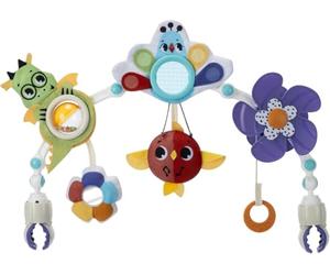 Tiny Love Musical Nature Stroll Arch, Baby Pram Toy, 0+ Months, Universal adjustable Clips, Stroller Arch Toy, 8 Developmental Activities, Supports Senses, On-the-go Activity Toy, Born To Party