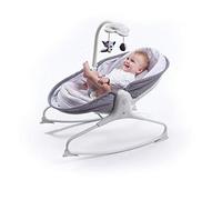 Tiny Love Rocker, 0+ Months, Up to 9 kg, Music & Lights, 3 Reclining Positions, Lightweight, Portable, Soft Vibrations, Adjustable Toy Arm, Magical Tales, Redesign Grey