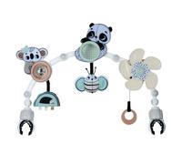 Tiny Love Sunny Stroll Arch, Adjustable Activity Arch for Babies, Baby-Activated Fan, Easy-to-Pull Mirror, Transparent Sun Prism, Teether, Rattle, Universal Attachment Clips, Black & White Décor