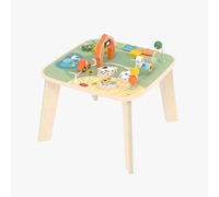 Tiny Love Wooden Activity Table 12+ Months, Durable Design with Bead Maze, Shape Sorter, Gears, Animal Puzzle, 1-2-3 Flaps, Promotes Motor and Cognitive Development, Farmers Funday