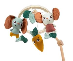Tiny Love Wooden Mobile, Natural Design, 0+ Months, 3 Mobile Soft Dolls, Eco-Friendly, Sustainable Materials, Developmental and Stylish, Garden of Adventures