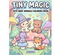 Tiny Magic: Coloring Book for Kids Ages 3-8, Featuring Cute Baby Animals in Magical Fairytale Scenes with Big, Bold and Easy Designs