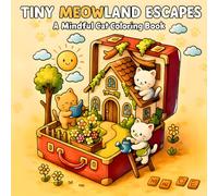 Tiny Meowland Escapes: Mindful Cat Scenes in Enchanting Miniature Worlds - A Creative & Calming Coloring Book for Adults and Teens