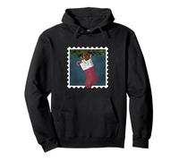 Tiny Mouse in a Christmas stocking Pullover Hoodie