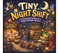 Tiny Night Shift: Cute Cozy Animal Coloring Book Featuring Hidden Midnight Workers, Fantasy Towns, Nighttime Adventures, for Adults and Teens