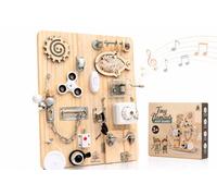Tiny Nomads Montessori Busy Board Motor Skill Board From 1 2 3 Years - Activity Board Motor Skill Board Montessori Toy Board Motor Toy Sensory Board