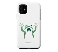 Tiny Panic Anxious Frog Introverts Overthinkers stressed Case for iPhone 11