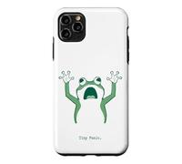 Tiny Panic Anxious Frog Introverts Overthinkers stressed Case for iPhone 11 Pro Max