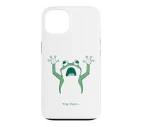Tiny Panic Anxious Frog Introverts Overthinkers stressed Case for iPhone 13