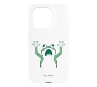 Tiny Panic Anxious Frog Introverts Overthinkers stressed Case for iPhone 15 Pro