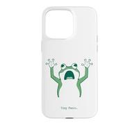 Tiny Panic Anxious Frog Introverts Overthinkers stressed Case for iPhone 15 Pro Max