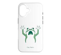 Tiny Panic Anxious Frog Introverts Overthinkers stressed Case for iPhone 16