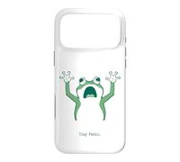 Tiny Panic Anxious Frog Introverts Overthinkers stressed Case for iPhone 17 Pro Max
