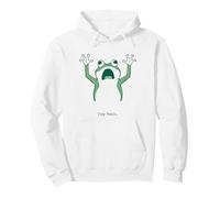 Tiny Panic Anxious Frog Introverts Overthinkers stressed Pullover Hoodie