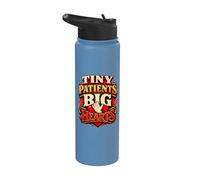 Tiny Patients Big Hearts Vintage Stainless Steel Insulated Water Bottle