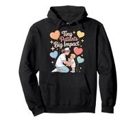 Tiny Patients Big Impact Nurse Heart Pullover Hoodie