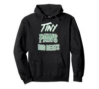 Tiny Paws Big Beats Funny Music Animal Vibe Humor Pullover Hoodie