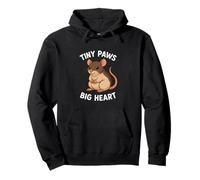 Tiny Paws Big Heart Cute Rat Lover Pullover Hoodie
