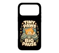 Tiny Paws Big Pause Sleepy Cat Nap Humor Case for iPhone 17 Pro Max