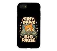Tiny Paws Big Pause Sleepy Cat Nap Humor Case for iPhone SE (2020) / 7/8
