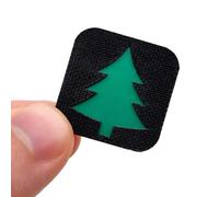 Tiny Pine Tree Patch Natural Outdoor Cat Eye Morale Patch Hook Backed for Backpacks Hats EDC Bushcraft Gear Camping Tactical Style
